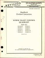 Overhaul Instructions for Power Plant Control Quadrant 