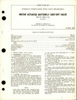 Overhaul Instructions with Parts for Motor Actuated Butterfly Shut Off Valve - Part WB017-1 3/8