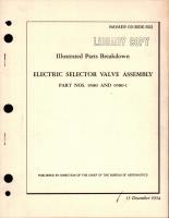 Illustrated Parts Breakdown for Electric Selector Valve Assembly - Part 9580 and 9580-1