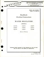Overhaul Instructions for Water Regulators