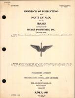 Handbook of Instructions with Parts Catalog for Brakes Manufactured by Hayes Industries