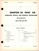 Operation, Service, and Overhaul Instructions for Oil Separators, Chapter 36 Part AB