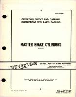 Operation, Service and Overhaul Instructions with Parts Catalog for Master Brake Cylinders