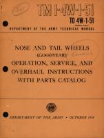 Operation, Service, and Overhaul Instructions with Parts Catalog for Nose and Tail Wheels