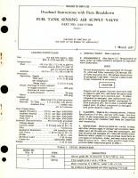 Overhaul Instructions with Parts Breakdown for Fuel Tank Sensing Air Supply Valve Part No. 1328-537606 