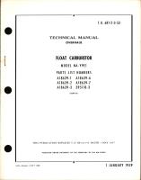 Overhaul Manual for Float Carburetor Model NA-Y9E1