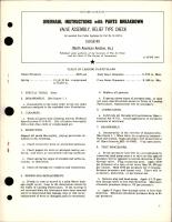 Overhaul Instructions with Parts Breakdown for Relief Type Check Valve Assembly - 160-58149