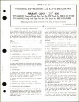 Overhaul Instructions with Parts Breakdown for Aircraft Clock 1 7/8th In. Dial Standard Knob Part No. 2159, Long Knob Part No. 2161