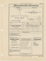 KC-97E Boeing Stratofreighter - Tanker - Characteristics Summary
