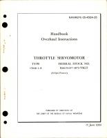 Overhaul Instructions for Throttle Servomotor - Type 15646-1-A