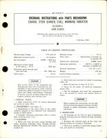 Overhaul Instructions with Parts Breakdown for Stall Warning Vibrator - Coaxial Stick Shaker - B-120-024-1