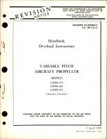 Overhaul Instructions for Variable Pitch Propeller - Models 43H60-359, 43H60-383, and 43H60-395