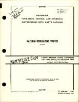 Operation, Service and Overhaul Instructions with Parts Catalog for Vacuum Regulating Valves