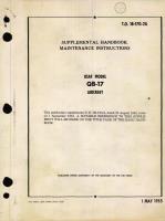 Supplemental Handbook Maintenance Instructions - QB-17