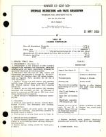 Overhaul Instructions with Parts Breakdown for Pressure Fuel Servicing Valve Part No. 42-1755-003