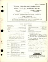 Overhaul Instructions with Parts Breakdown for Direct-Current Aircraft Motor - Part 32355-7 