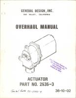 Overhaul Manual for Actuator - Part 2535-3