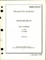 Illustrated Parts Breakdown for Solenoid Relay - Part A-792 and A-792KB