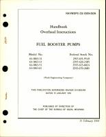 Overhaul Instructions for Fuel Booster Pumps