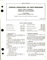 Overhaul Instructions with Parts for Arresting Gear Bumper Shock Strut Assembly - CV10-654040-3