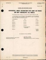 Model Designations with Army Air Forces and Navy Equivalents - A65, W670, O-170, and R-670 Series Engines