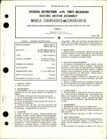 Overhaul Instructions with Parts Breakdown for Electric Motor Assembly - Models 220109-020-01 and 220109-020-02 