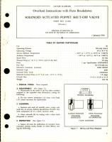 Overhaul Instructions with Parts Breakdown for Solenoid Actuated Poppet Shut-Off Valve - Part 111465