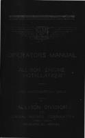 Operators Manual for Allison Engine Installations