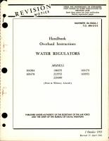 Overhaul Instructions for Water Regulators