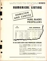 Hamilton and Curtiss Propeller Hub and Blade Numerical Listings