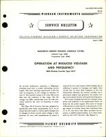 Operation of Magnesyn Remote Reading Compass at Reduced Voltage & Frequency w Pioneer Inverter Type 12117