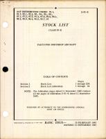 Stock List - Parts for Northrop Aircraft