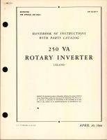 Handbook of Instructions with Parts Catalog for 250 VA Rotary Inverter