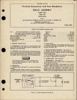 Overhaul Instructions with Parts Breakdown for Relay Assembly - Part 7064-758 - AN3350-2 