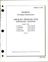 Overhaul Instructions for Aircraft Pressure Fuel Servicing Nozzles Part Nos. 4-2650-8, -8M, -10, -10M2