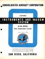 Instruments and Vacuum System Lecture, B-24D Model - Familiarization Manual