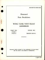 Illustrated Parts Breakdown for Wing Tank Vent Float Assembly - Part 178369-1 and 178370-1