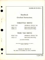 Overhaul Instructions for Throttle Servo - Parts 15621-1-A, 15650-1-A and Trim Tab Servo - Part 15622-1-A