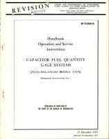 Revision to Operation and Service Instructions for Capacitor Fuel Quantity Gage Systems 