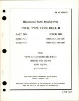 Illustrated Parts Breakdown for Stick Type Controller for G-3 Auto Pilot - Models 2CJ4B1 and 2CJ4B3 - Parts 9076037G1 and 9076037G2