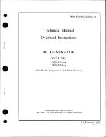 Overhaul Instructions for AC Generator - Types 28B187-4-A and 28B187-6-A