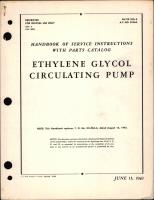 Service Instructions with Parts Catalog for Ethylene Glycol Circulating Pump