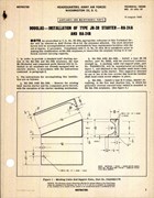 Installation of Type JH-3R Starter for RA-24 and RA-24A