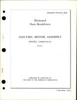 Illustrated Parts Breakdown for Electric Motor Assembly - Model 220088-010-01 