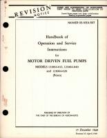 Operation and Service Instructions for Motor Driven Fuel Pumps - Models 121064-012, 121064-040, and 121064-020