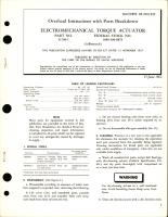 Overhaul Instructions with Parts Breakdown for Electromechanical Torque Actuator - Part 31706-1