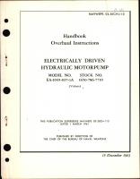 Handbook of Overhaul Instructions for Electronically Driven Hydraulic Motorpump Model EA-1045-037-1A