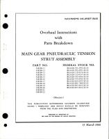 Overhaul Instructions with Parts Breakdown for Main Gear Pneudraulic Tension Strut Assembly