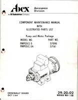 Maintenance Manual with Illustrated Parts List for Pump and Motor Package - Parts 57098, 57161 