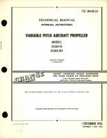 Overhaul Instructions for Variable Pitch Aircraft Propeller Models 23260-45, 23260-303